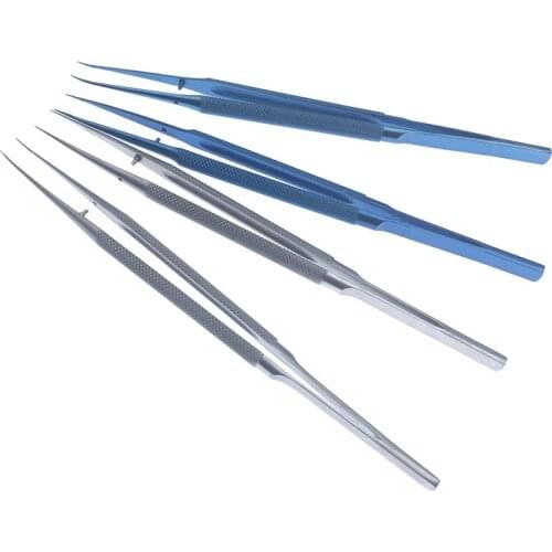 18CM Tweezers Forceps Ophthalmic Surgical Instruments Stainless Steel Titanium