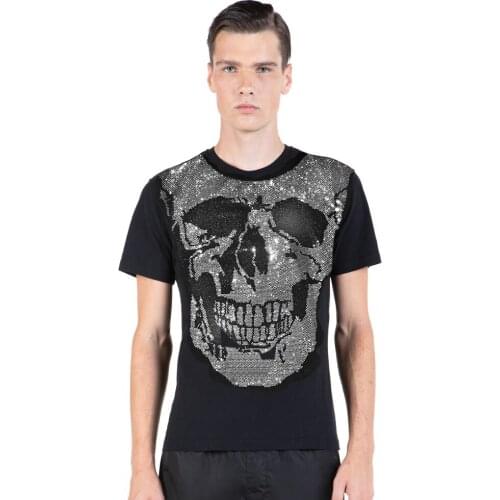 PLEIN BEAR T-shirt Mens T-Shirts 3D Graphic Rhinestone Skull Short Sleeve Tees Funny Printed Summer Tops PB5221