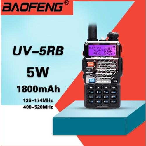 Baofeng UV-5RB UV5RB Portable Walkie Talkie PTT Dual Band Two Way Ham Radio Transceiver U/VHF 400-520MHz New UV5R UV 5R Hunting