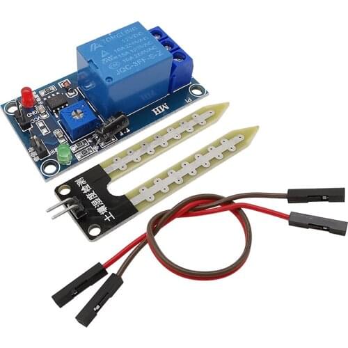 1Pcs DC 5V 12V Soil Moisture Sensor Relay Control Module Automatic Watering of The Humidity Start Switch Relais Module
