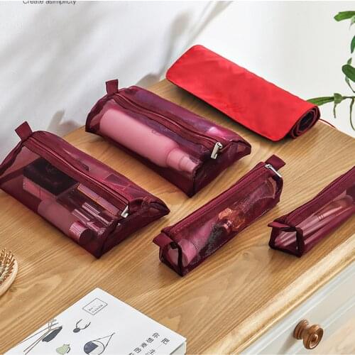 Detachable Large-Capacity Cosmetics Travel Bag Detachable Roll Up Makeup Travel Organizer Bag Carrying Case Pouch RERI889