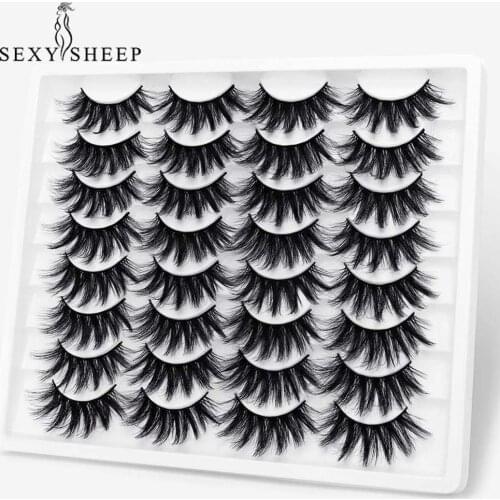 SEXYSHEEP 5/16 pairs of natural false eyelashes fluffy dramatic false eyelashes handmade eyelashes eye makeup eyelash extension