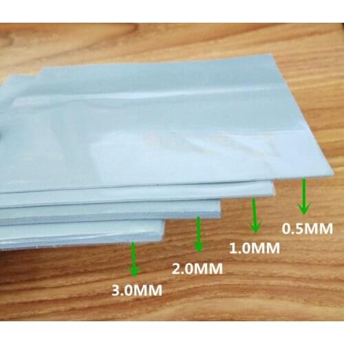 High conductive silica gel sheet 100*100*0.5mm 1mm 1.5mm 2mm 3mm 6W CPU Memory heat dissipation silicone pad silicone grease