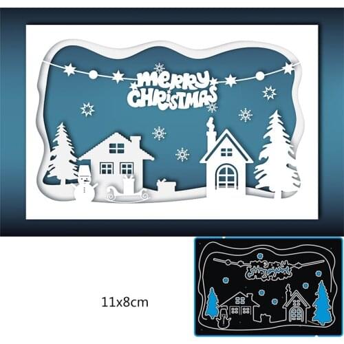 Snow House Metal Cutting Dies Stencil Scrapbooking Photo Album Card Paper Embossing Craft DIY