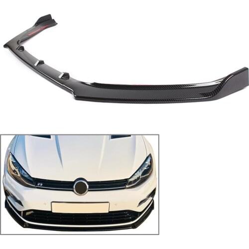 Carbon Fiber Styling Car Front Bumper Lips Spoiler Splitter Cover Trim ABS For Volkswagen VW Golf MK7.5 2013 2014 2015 2016 2017