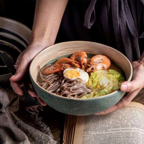 Japanese-style tableware bowl creative personality household irregular bowl big bowl soup bowl noodle bowl bowl dormitory studen