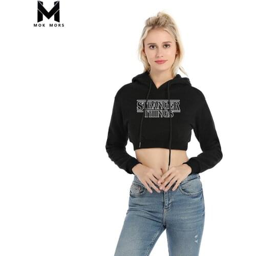 Autumn Womens New Casual Wild Letter Print Long Sleeve Woman Hoodie Fashion Brand Sexy Short Slim Cotton Women Sweatshirt