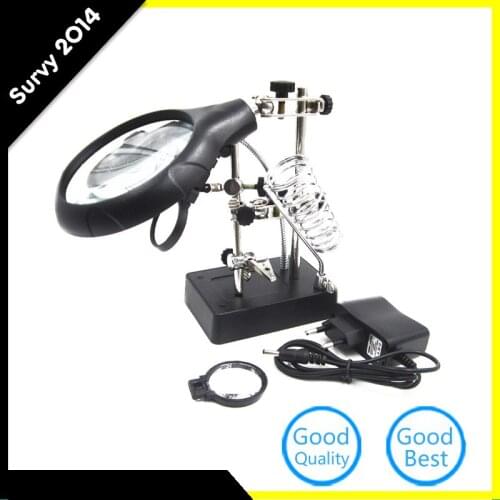 AC/DC Interchangeable Desk Light Magnifier Magnifying Hand MG16129-C Stand diy electronics