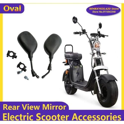Oval For Citycoco Modified Accessories Parts Universial Rear View Mirror with Mirror Base Reflector Hand Mirror Reverse Mirror
