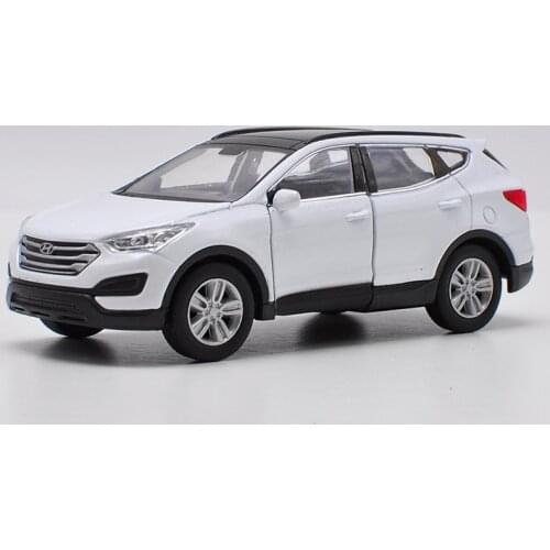 1/36 Scale Hyundai Santa Fe SUV Cars Vehicles Metal Diecast Pull Back WELLY Model Kids Toys Gifts Boys