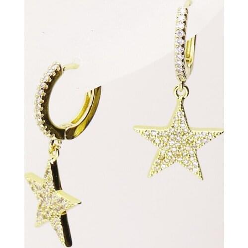 10 Pairs Fashion Zirconia Star earrings drop earrings fashion jewelry earrings women earrings Star earrings 8277