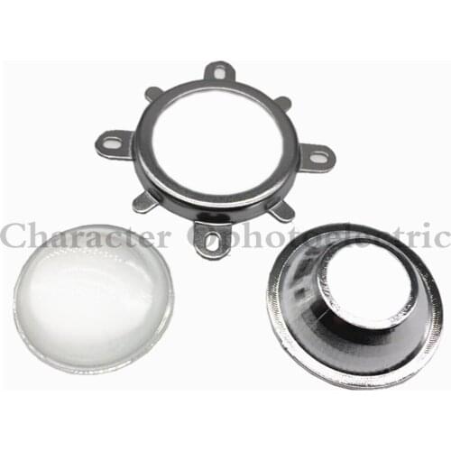 10pcs 44mm Lens + 50mm Reflector Collimator Base + 50mm Fixed bracket For 10W led lamp project & DIY