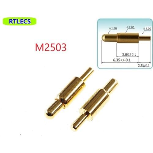 10pcs Spring Loaded Contact Pogo Pin Connector Barrel Diameter 2.1 mm Through Holes PCB Height 6.35 mm Vertical 2.1 x 8.85 mm