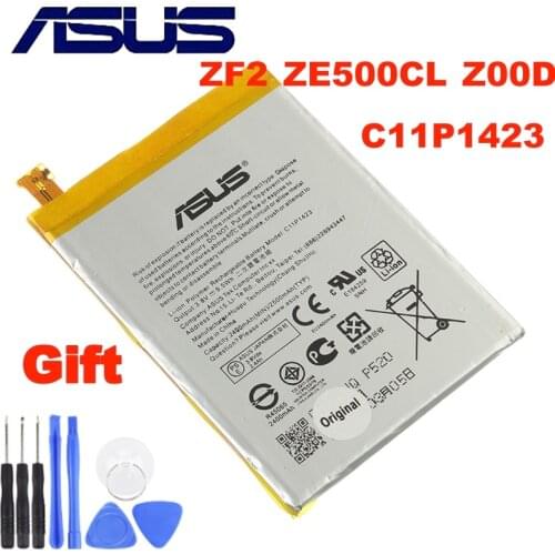 100% New C11P1423 Real 2400mAh Original Battery For Asus Zenfone 2 Zenfone2 ZE500CL Z00D Lithium Batteryies + tools