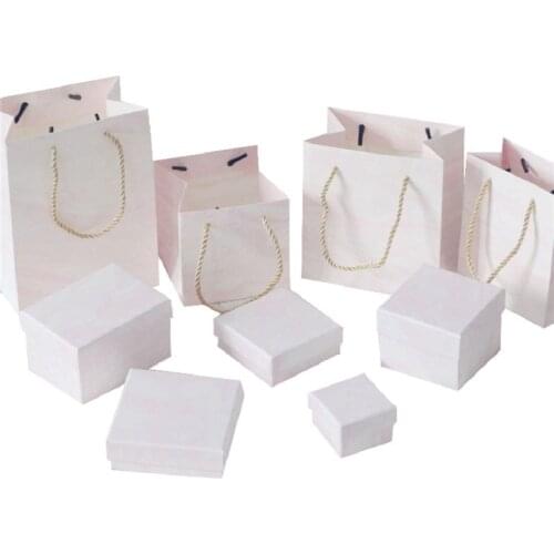12Pcs Pink Jewelry Packaging Box Bag for Necklace Bracelet Earrings Hair Clips Packing Gift Box Bag for Jewelry Oganizer Case