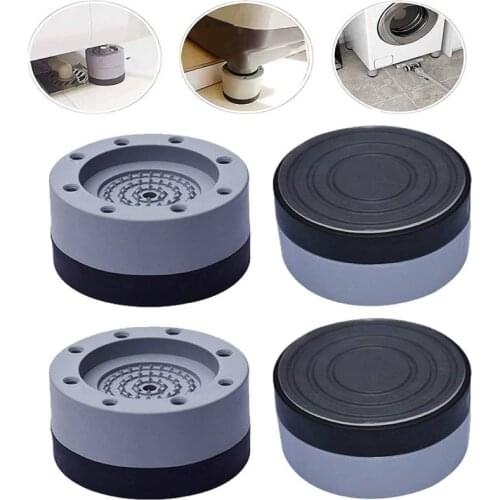 4pcs Washing Machine Foot Pad Portable Anti Vibration Damper Mat Noise Reducing Rubber Dryer Pad Anti-slip Refrigerator Foot Mat