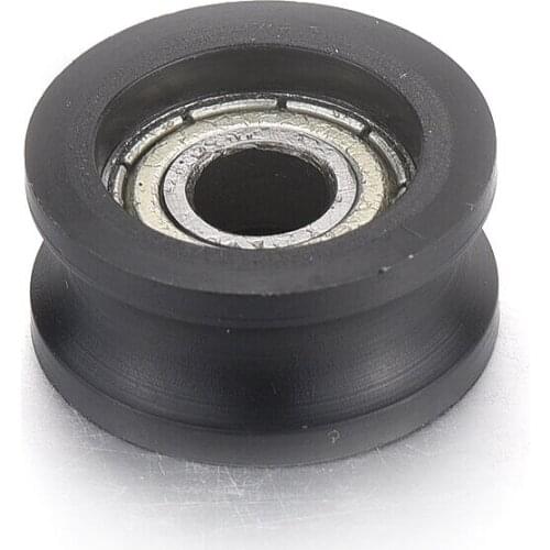 4pc High Carbon Steel 6*21*10mm U Grooved Guide Pulley Sealed Ball Bearing Width 6mm