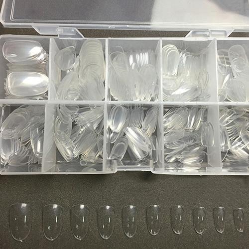 500Pcs Clear Oval Full Cover False Nails DIY Nail Art Transparent Fake Nail Tips Excellent quality false nail and easy to use