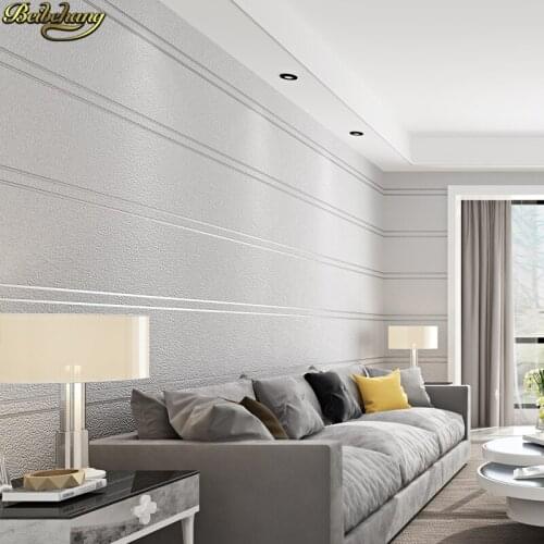 Beibehang Modern Minimalist wall paper wallpapers for living room decoration Warm Modern stripes Wallpaper Roll 3D flooring