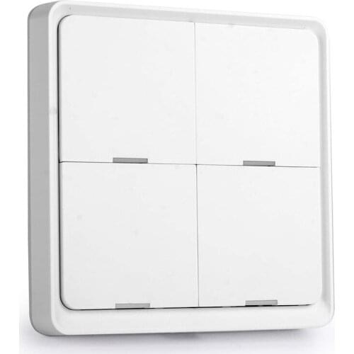 Wireless Smart Scene Switch 4 Ways Button Switch Tape Install Tuya APP Control Smart Home Assistant Work With Zigbee Gateway