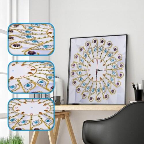 Clock DIY 5D Diamond Embroidery Painting Kit Special Part Drill for Home Wall Art Decor Adults Paint By Number Kits