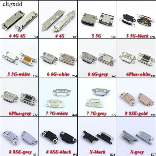 Cltgxdd 1PCS Micro USB Jack Connector Mini USB Socket For iphone 4 4S 5 5G 6 6G 6Plus 7 8 Plus X Charging Port