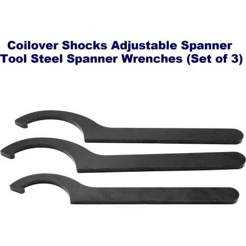 Coilover Shocks Adjustable Spanner Tool Steel Spanner Wrenches (Set of 3)