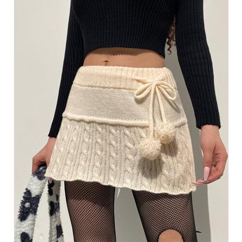 Женские вязаные юбки DISWEET China At AliExpress