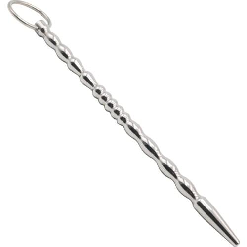 Stainless Steel Long Urethral Plug Beads Penis Sound Stimulator Sex Toys For Men Urethal Sounding Rod Dilator Penis Plug