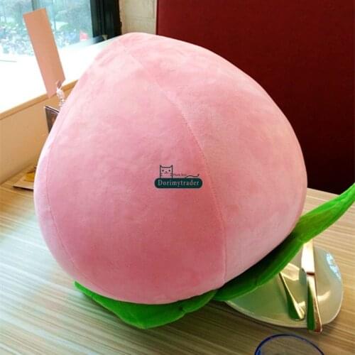 Dorimytrader 40cm New Emulational Peach Plush Toy Giant Stuffed Fruit Pillow Game Doll Decoration Kid Gift Free Shipping DY61244
