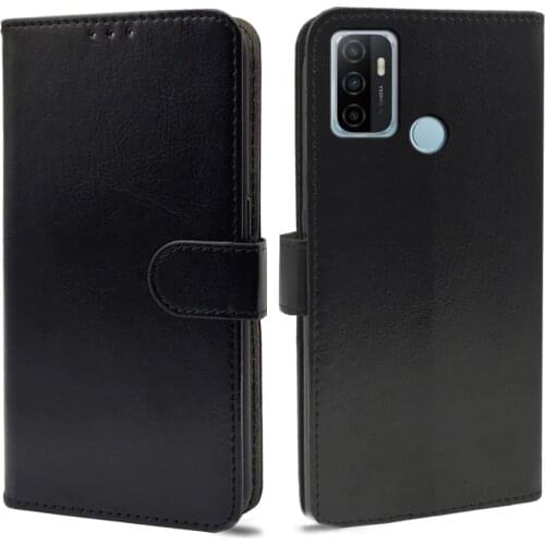 For OPPO A53 4G Case Flip Leather Wallet Card Slot Silicon protective shell Cover Phone Aluminum Foil Case for OPPO A53 4G