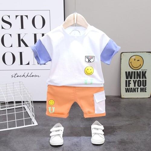 Toddler Summer Baby Boys Girls Clothing Sets Toddler Infant Short Sleeve T Shirt Shorts Children Kids Casual Clothing