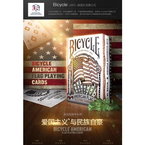 Bike Bike Poker Retro Vintage Style Card Theme Collection Card U.S. Imported American Flag Props Decoration