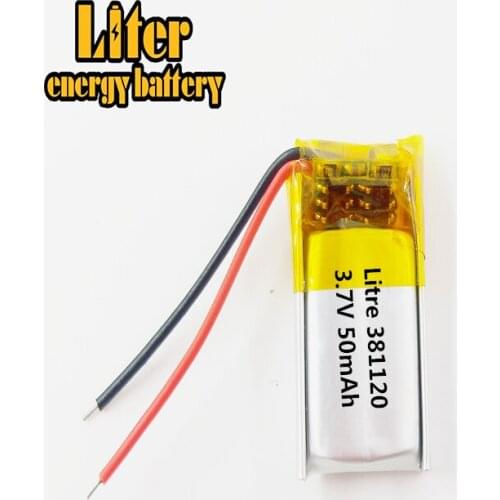 Li-PO battery 381120 3.7v 50mAh Lithium polymer Rechargeable Battery Good Quality OEM Battery For Blueteeth