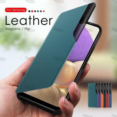 Leather Magnetic Smart Case For Samsung Galaxy A32 5G 6.4 inch Shockproof Flip Case for samsung A32 A 32 4G Stand Phone Cover