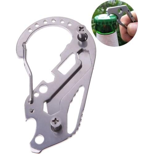 Multi-function Carabiner Key Chain and Unique Men Car Keychains Bottle Opener Multi Function High Grade Key Rings Holder