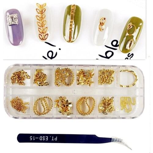 Fashion 3D Metal Nail Art Chain Decorations Striping Jewelries DIY Manicure Tool Nail Arts Decoration Manicure Accessories
