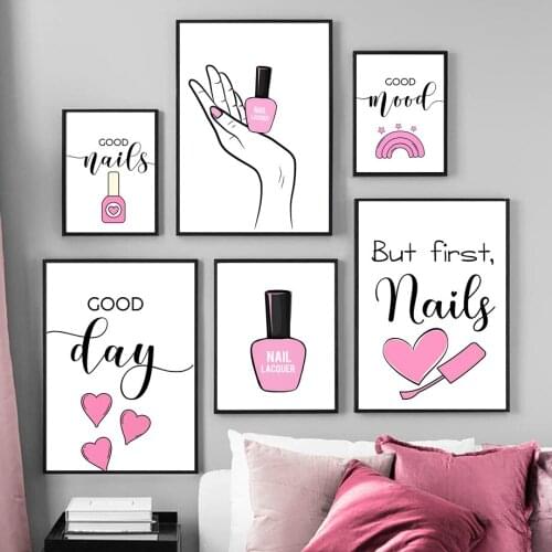 Fashion Good Nail Lacquer Wall Art Prints Beauty Salon Gallery Canvas Painting Nordic Poster Wall Pictures For Living Room Decor