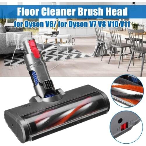 Floor Brush Head Fluffy Electric For Dyson V6 V7 V8 V10 V11 Vacuum Cleaner Parts Roller Brush Replacement Accessories