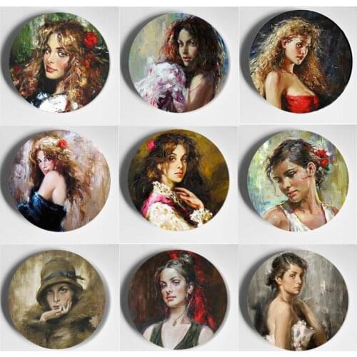 Andrew Atroshenko Wall Plate Beautiful High Quality Decorative Plate Home Living Room Restaurant European Style Art Plate