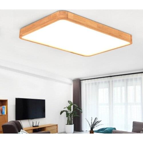 Nordic Simple Modern OAK Wood Ceiling Lamp Ultra thin Japanese LED Ceiling Lights For Bedroom Living Room Kitchen Study Balcony