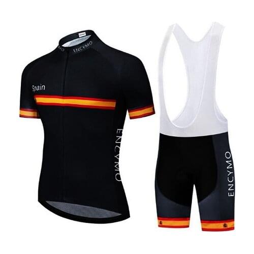 2021 Spain black New Team Cycling Jersey Customized Road Mountain Race Top mtb cycling jersey