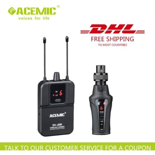 NEW RELEASE ACEMIC DV-20T Competitive price Wireless digital recording microphone with plug-on transmitter FREE SHIPPING