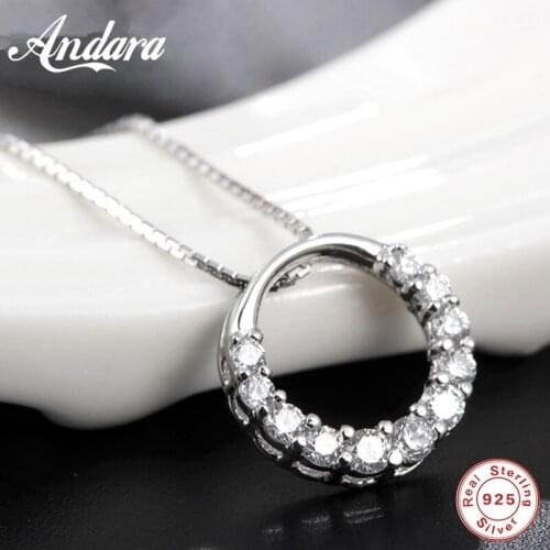 925 sterling silver necklace and pendant ladies fashion ladies cross zircon jewelry accessories necklace