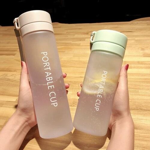600/800Ml Sport Gym Water Bottle Plastic Shaker Cup Sports Cup Tritan Climbing Hiking Direct Drinking Bottle Plastic Bpa Free