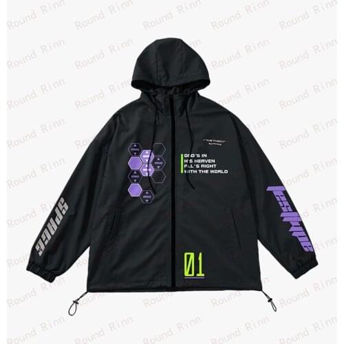 JP Anime Evangelion Shogoki EVA-01 00 02 Autumn Winter Zipper Hoodie Coat Fashion Cosplay Jacket