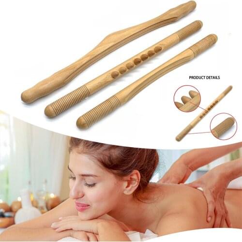 Natural wood Gua Sha scraper fat burner back shoulder neck waist leg body massage physiotherapy weight loss tool