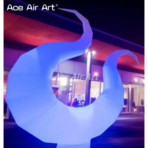 Led Lighted Inflatable Stage Decoration inflatable bird art model,Snails spiral case/shell For Party, Event