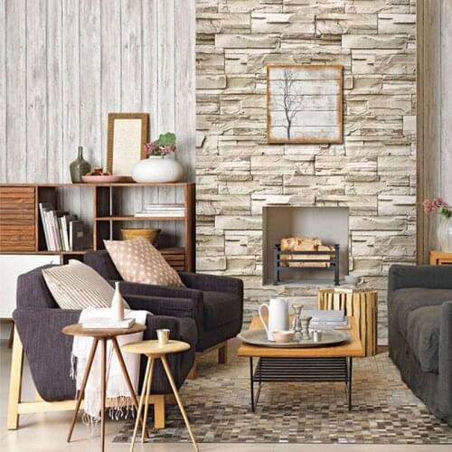 6M Living Room Kitchen Waterproof Wall Sticker Background Home Decor Removable Vinyl PVC Brick Stone Self Adhesive Wallpaper