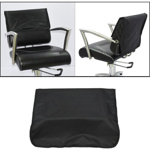 Barber Salon Chair Back Protective Cover Vinyl Square 19'' Professional Salon Baber Hairdressing Chair Back Covers Clear Black